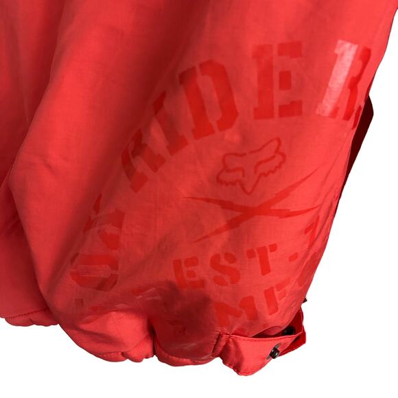 Fox Racing Women's S Full Zip Coat Orange Cheetah Fur Lined Graphic Logo on Side - Picture 5 of 14